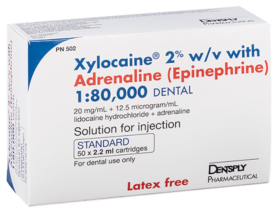 Representative photograph of Lidocaine anaesthetic cartridges