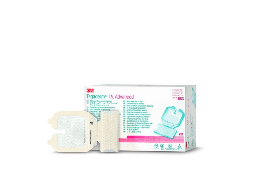 Representative photograph of Peripheral IV dressings, 8.5 x 7 cm