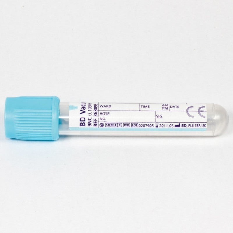 Representative photograph of Citrate blood collection tubes