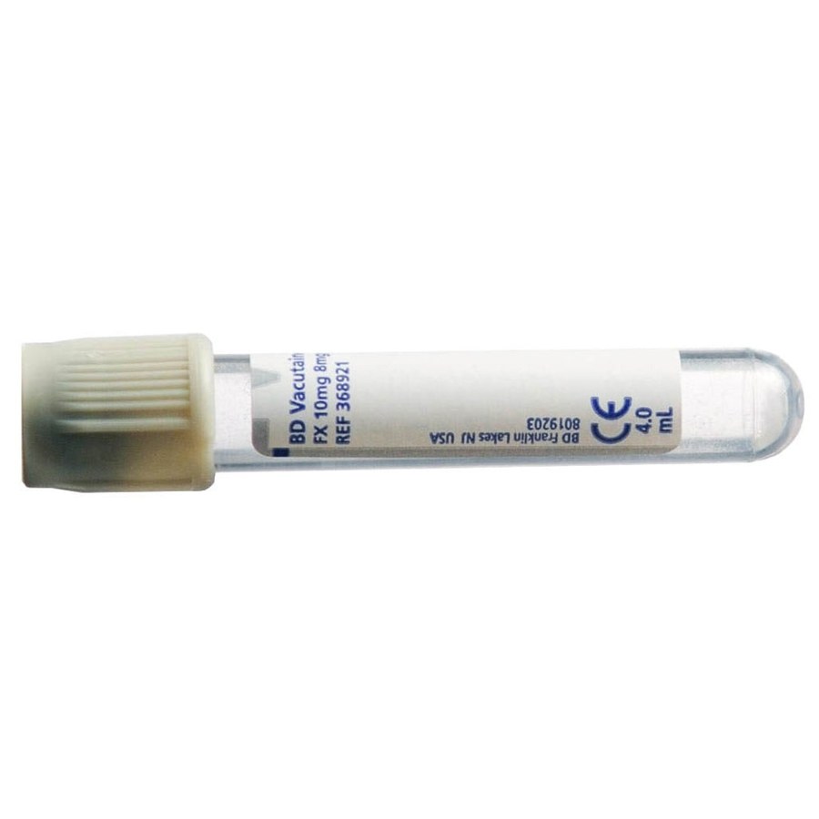 Representative photograph of BD glucose analysis tubes, 4 ml