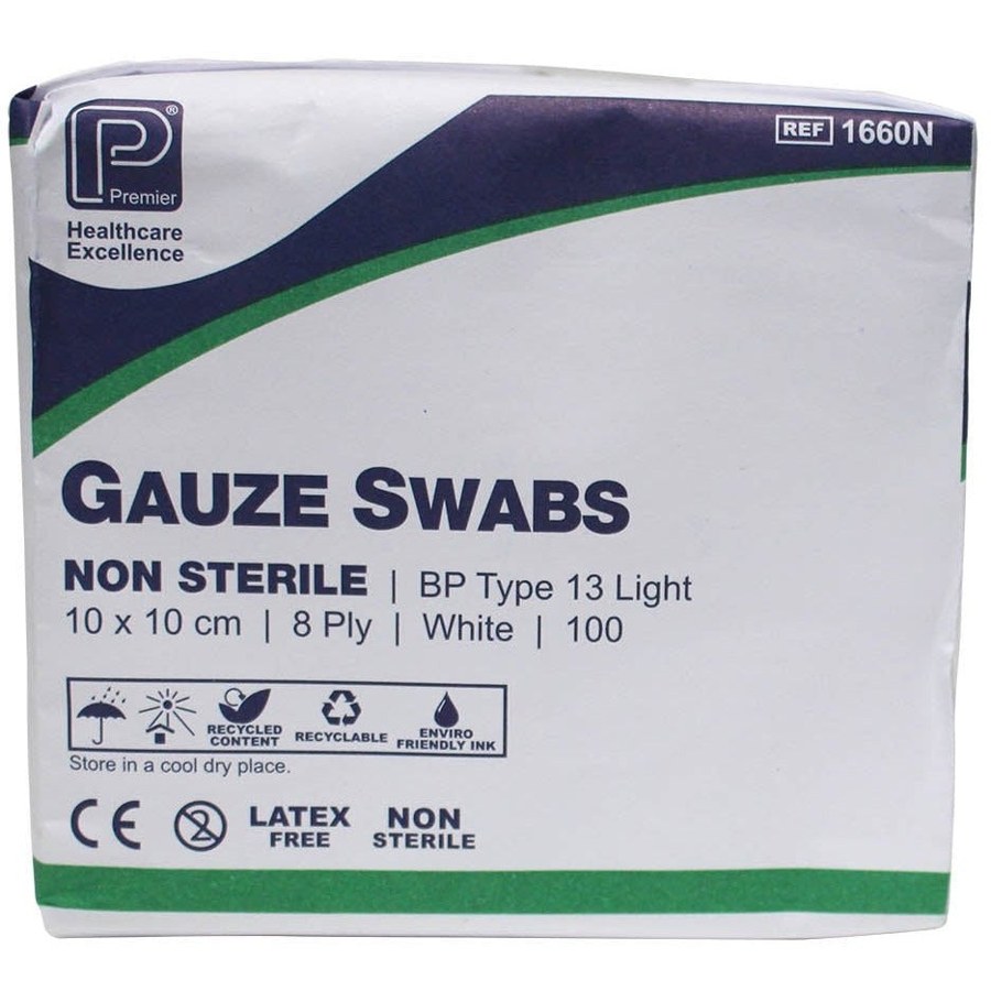Representative photograph of Non-sterile gauze swabs, 10 x 10 cm