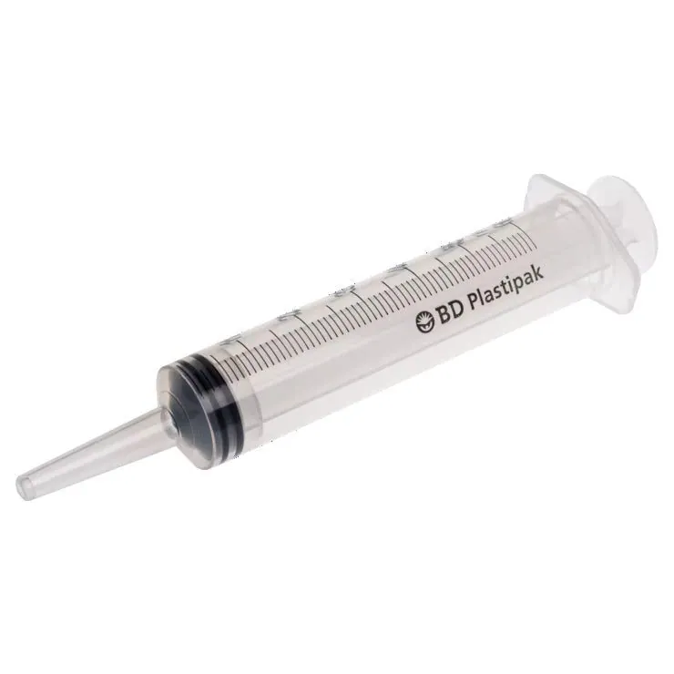 Representative photograph of 50/60 ml catheter-tip syringe